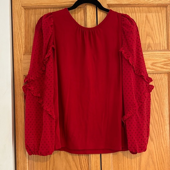 LOFT Cherry red blouse! - Picture 1 of 5
